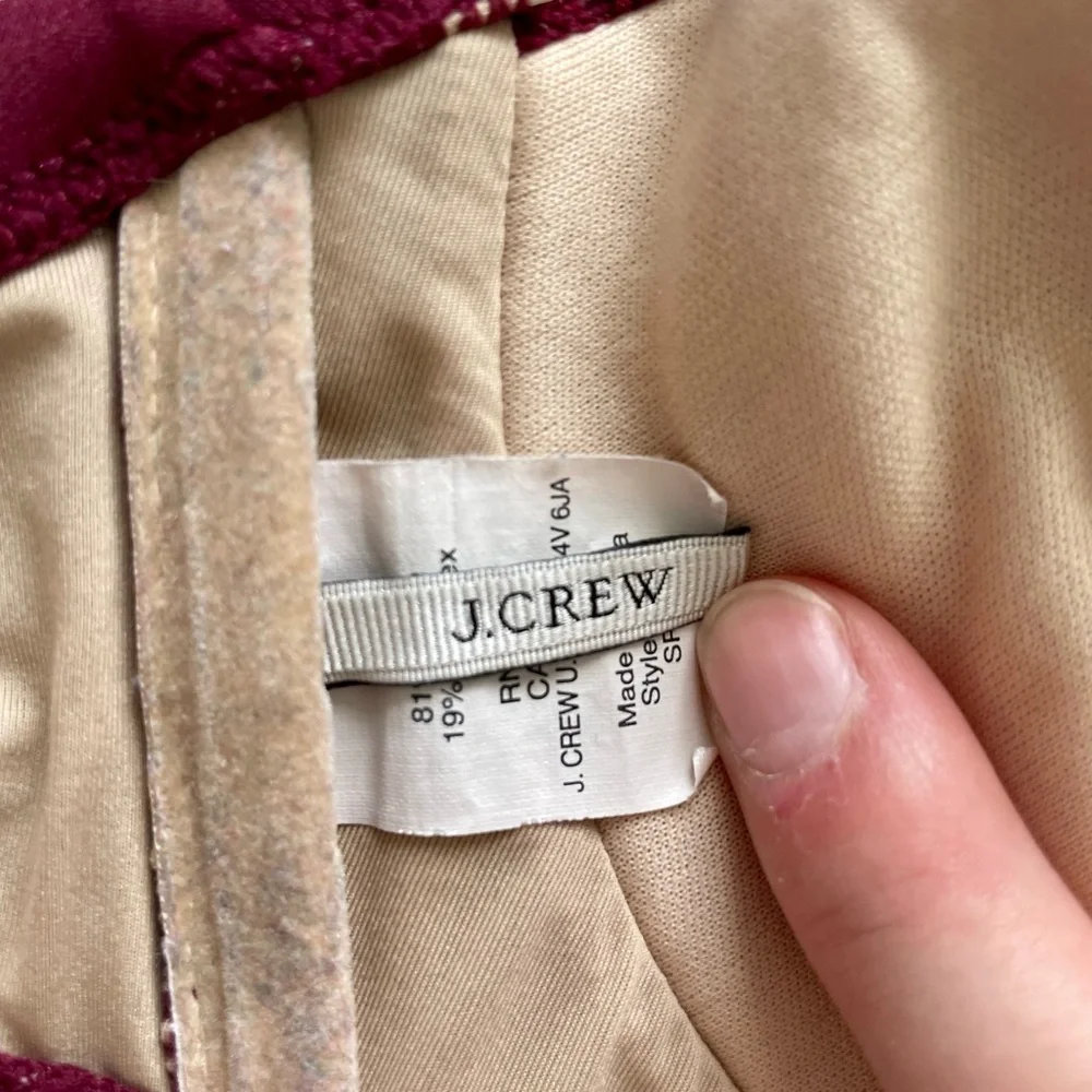 FINAL SALE $9 // J. CREW Burgundy Bikini Top No Underwire Push-Up - Picture 3 of 14